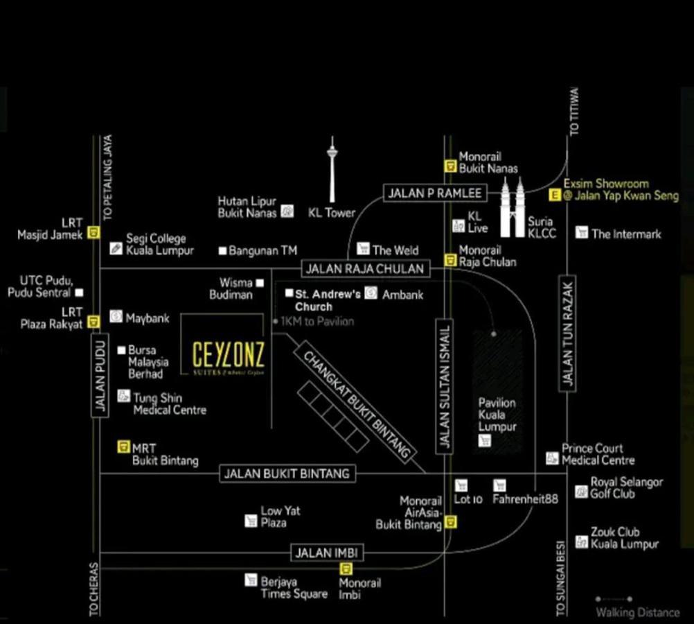 Luxurious Ceylonz Suite Near Bukit Bintang 4Pax Kuala Lumpur Eksteriør bilde